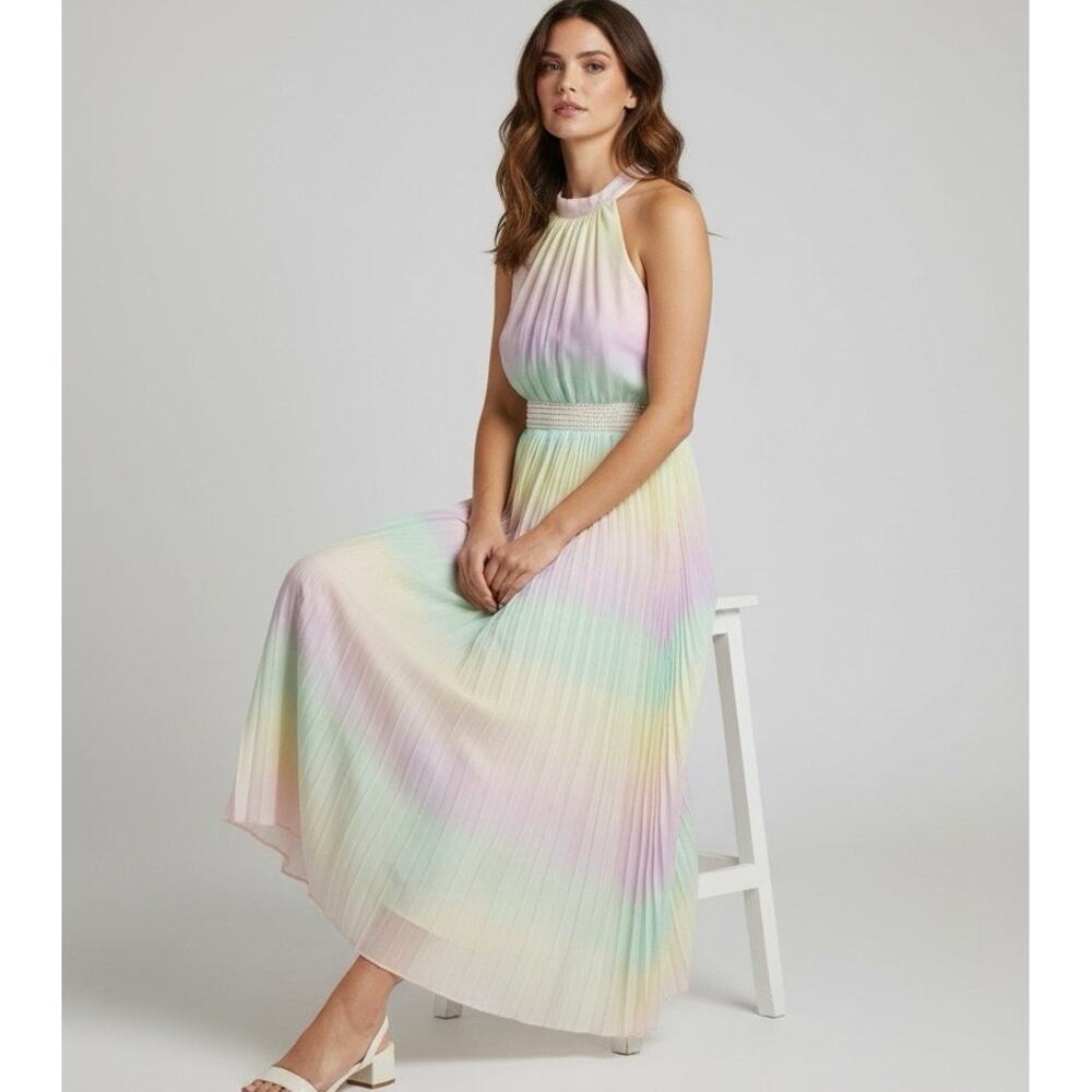 Davi&Dani Pleated Pastel Maxi Dress NWT - M